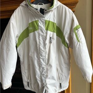 Columbia White and Green Women’s 3x Ski Jacket. Tote #1000